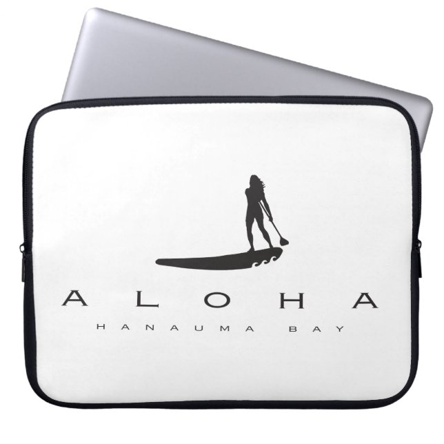 Hawaii stativ som paddlar upp laptop sleeve (Framsidan)