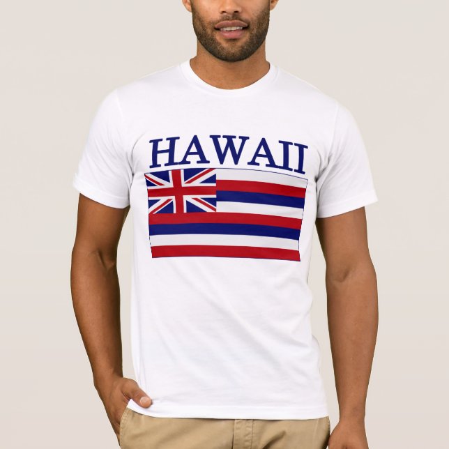 Hawaii Statlig flagga Bella Canvas T-shirt (Framsida)