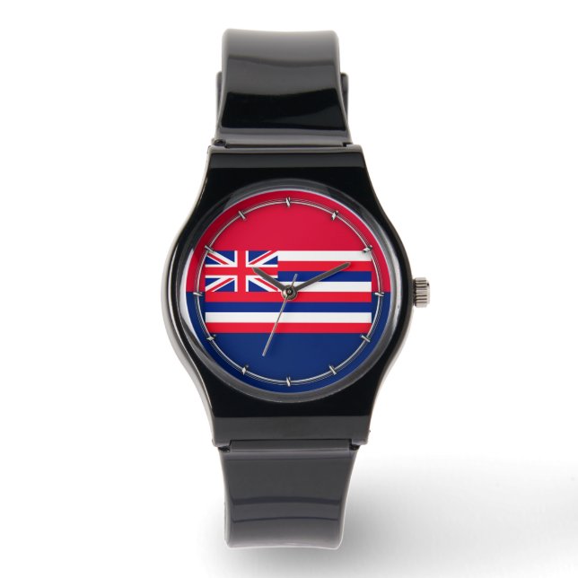 Hawaii Statlig flagga Design Armbandsur (Framsida)