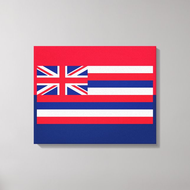 Hawaii Statlig flagga Design Canvastryck (Framsida)