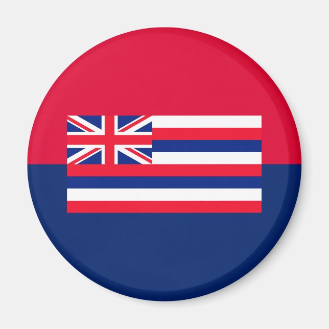 Hawaii Statlig flagga Design Decor Magnet (Framsidan)