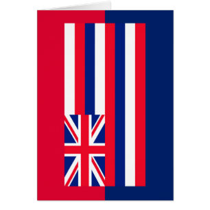 Hawaii Statlig flagga Design Hälsningskort