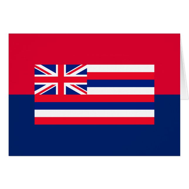 Hawaii Statlig flagga Design Hälsningskort (Framsidan Horizontal)