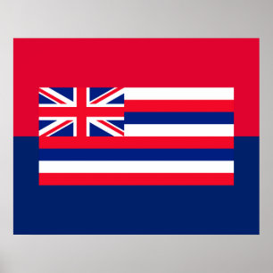 Hawaii Statlig flagga Design Poster