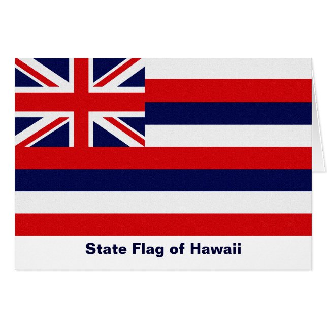 Hawaii Statlig flagga Hälsningskort (Framsidan Horizontal)