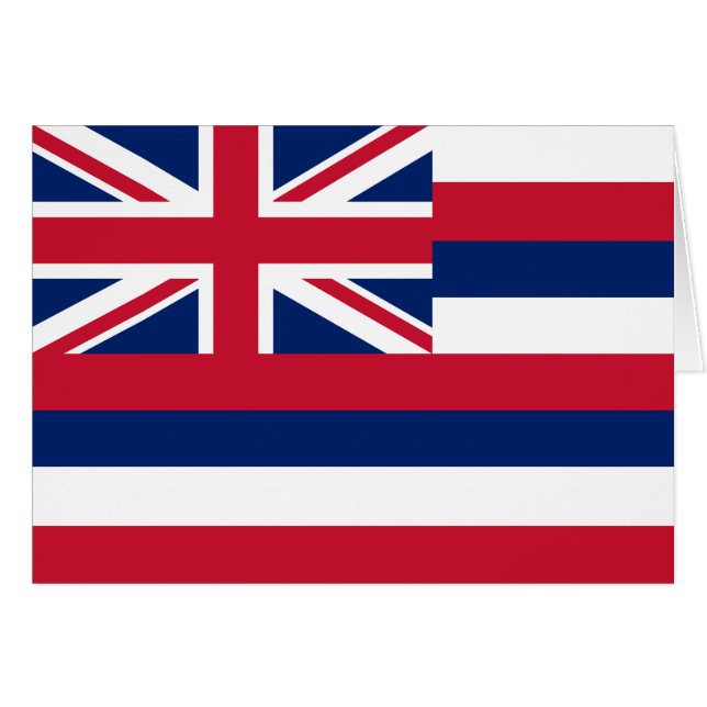 Hawaii Statlig flagga Hälsningskort (Framsidan Horizontal)