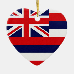 Hawaii Statlig flagga Julgransprydnad Keramik