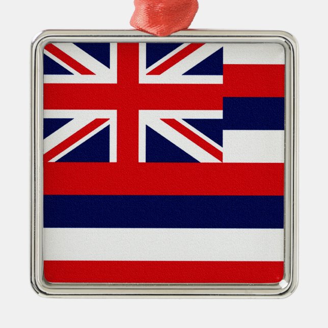 Hawaii Statlig flagga Julgransprydnad Metall (Framsidan)