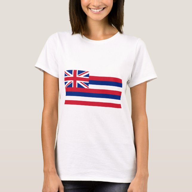 Hawaii statlig flagga t shirt (Framsida)