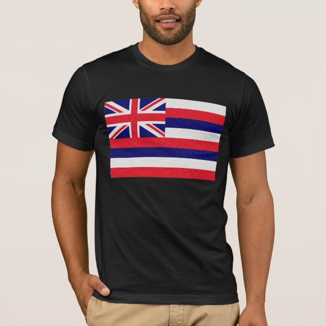 Hawaii statlig flagga tee shirt (Framsida)