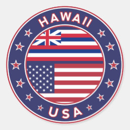 Hawaii sticker, Hawaii, USA Runt Klistermärke
