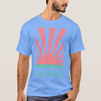 Hawaii Sunrise Sunset Rosa Sea Grönt TShirt T Shirt