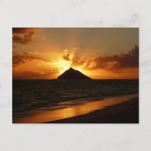 Hawaii sunrise-vykort vykort