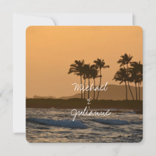 Hawaii Sunset Bröllop Inbjudningar