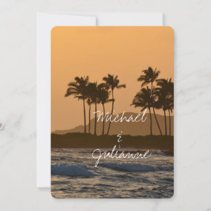 Hawaii Sunset Bröllop Inbjudningar