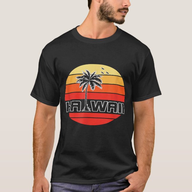 HAWAII SUNSET HANDFLATAN T SHIRT (Framsida)