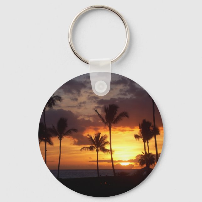 Hawaii Sunset Keychain Nyckelring (Framsida)