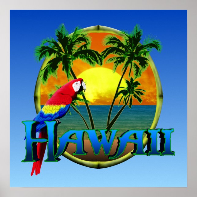 Hawaii Sunset Poster (Framsidan)