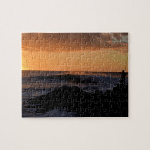 Hawaii Sunset Surfa Fishing - 8x10 - 110 pcs. Pussel