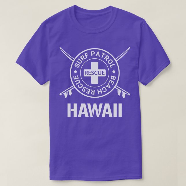 Hawaii Surfa Patrol and Beach Rädding T Shirt (Design framsida)