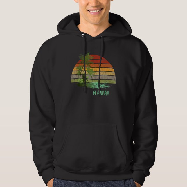 Hawaii Surfing 4 Hoodie (Framsida)