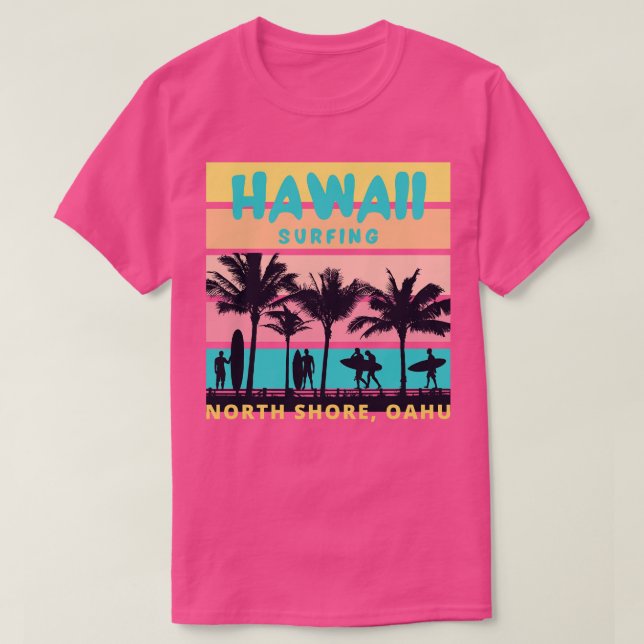 Hawaii Surfing Oahu TShirt T Shirt (Design framsida)