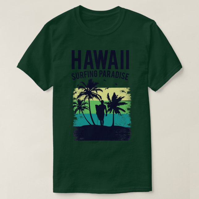 Hawaii Surfing Paradise Vacation T Shirt (Design framsida)