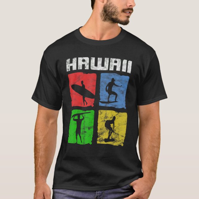 Hawaii Surfing T Shirt (Framsida)