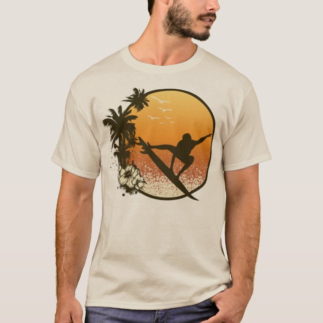 Hawaii Surfing T Shirt (Framsida)