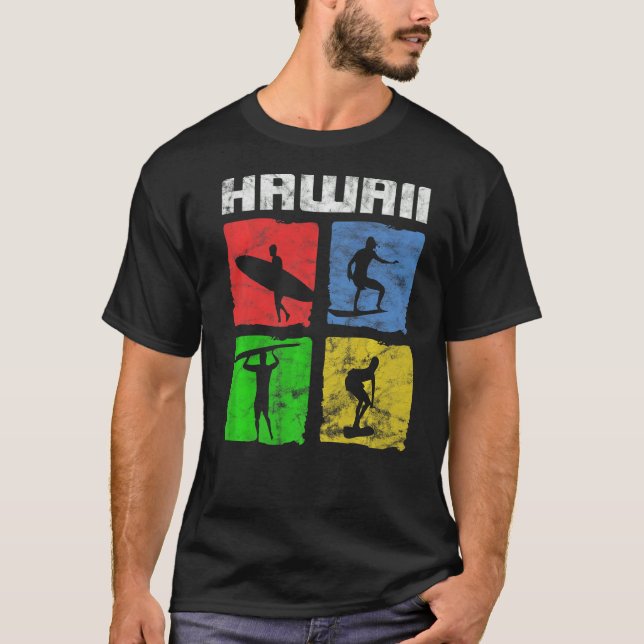 Hawaii Surfing T Shirt (Framsida)