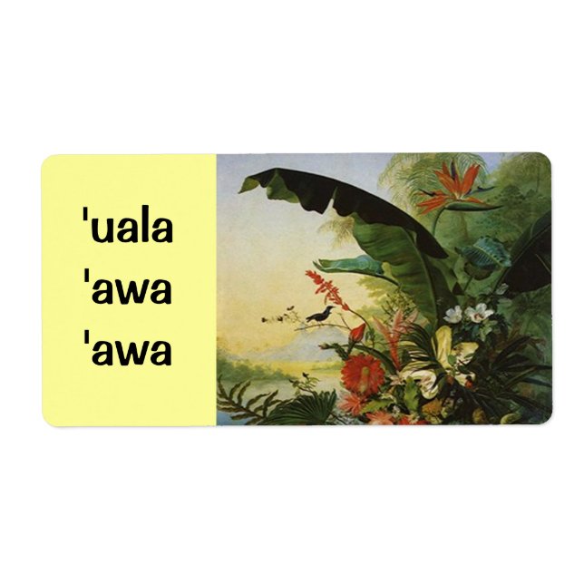 Hawaii Sweet Potato Beer Homebrew Label uala awa Fraktsedel (Framsidan)