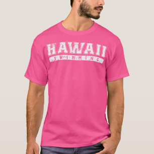 Hawaii Swimming White Text T Shirt