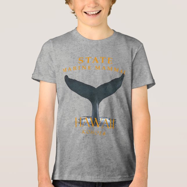 Hawaii Territorium Marine Mammal the Humpback Whal T Shirt (Framsida)