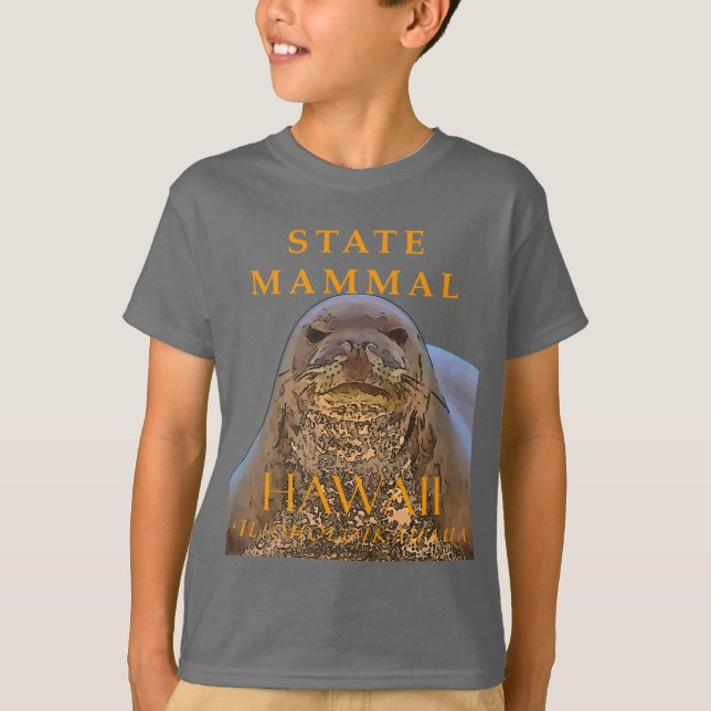 Hawaii Territory Däggdjur Mönchussel T Shirt (Framsida)