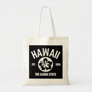 Hawaii The Aloha State Vintage Stat Grafik Tygkasse