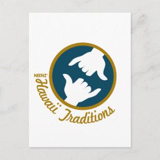 Hawaii Traditions Logotyp Postkort Vykort