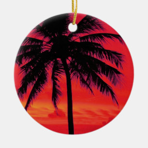 Hawaii Travel Handflatan Träd Julgransprydnad Keramik