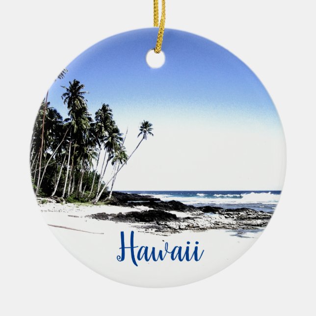 Hawaii Travel Julgransprydnad Keramik (Framsidan)