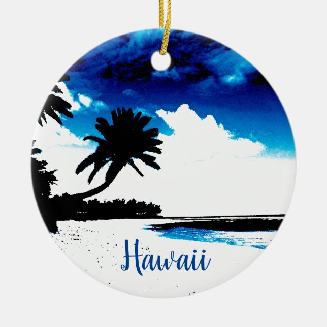 Hawaii Travel Julgransprydnad Keramik (Framsidan)