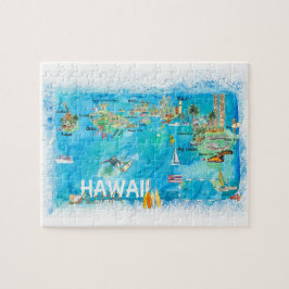 Hawaii Travel karta Pussel
