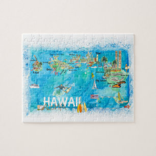Hawaii Travel karta Pussel