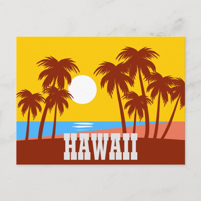 Hawaii Travel Postcard Vykort (Framsida)