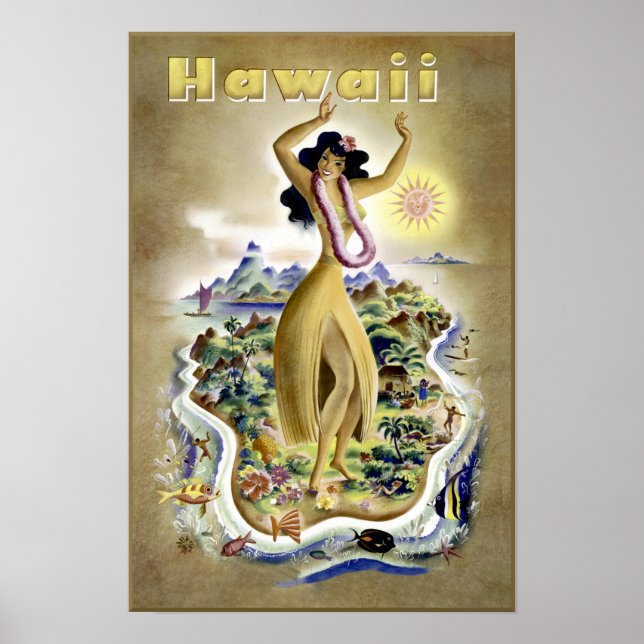 Hawaii Travel Poster (Framsidan)