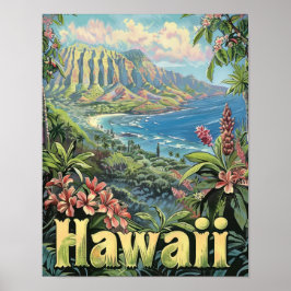 Hawaii Travel Poster Art Print Poster