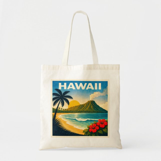 Hawaii Travel Poster Tygkasse (Framsidan)