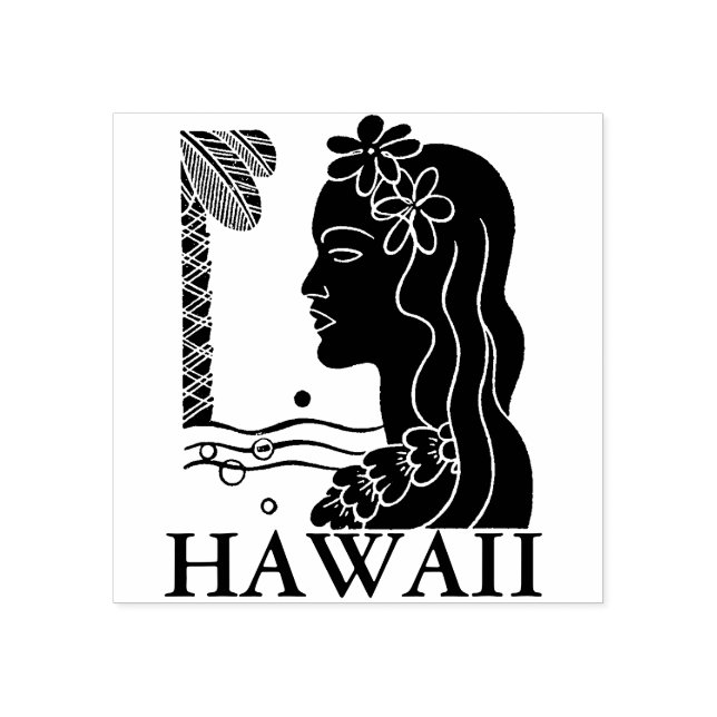 HAWAII TRAVEL Rubber Frimärke Stämpel (Tryck)