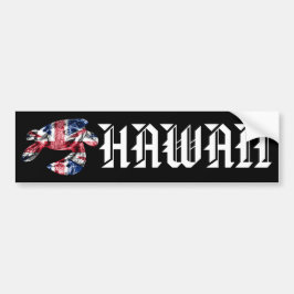 Hawaii Tribal Honu HIFlag Bildekal