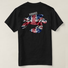 Hawaii Tribal Honu HIFlag T Shirt