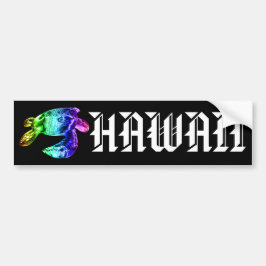 Hawaii Tribal Honu Rainbow Bildekal