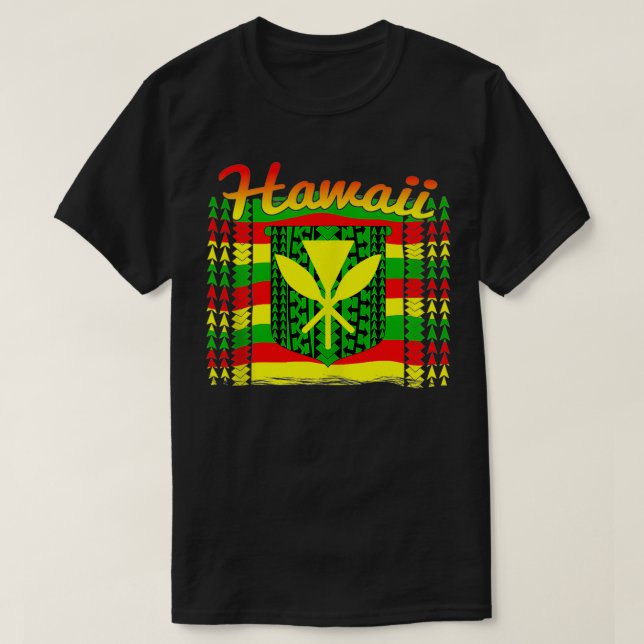 Hawaii Tribal Kanaka Maoli T Shirt (Design framsida)